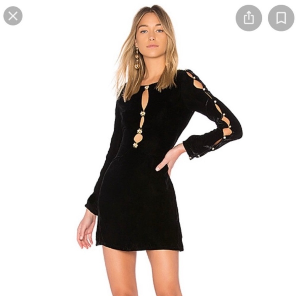 For love and lemons dress with gold accents